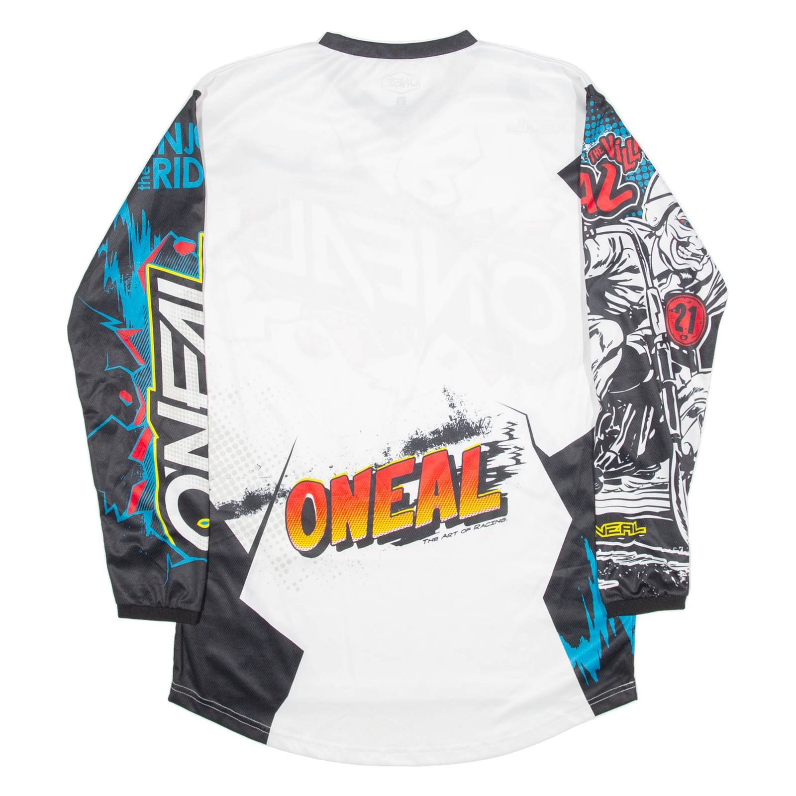 O'NEAL MX Mens T-Shirt White Long Sleeve M