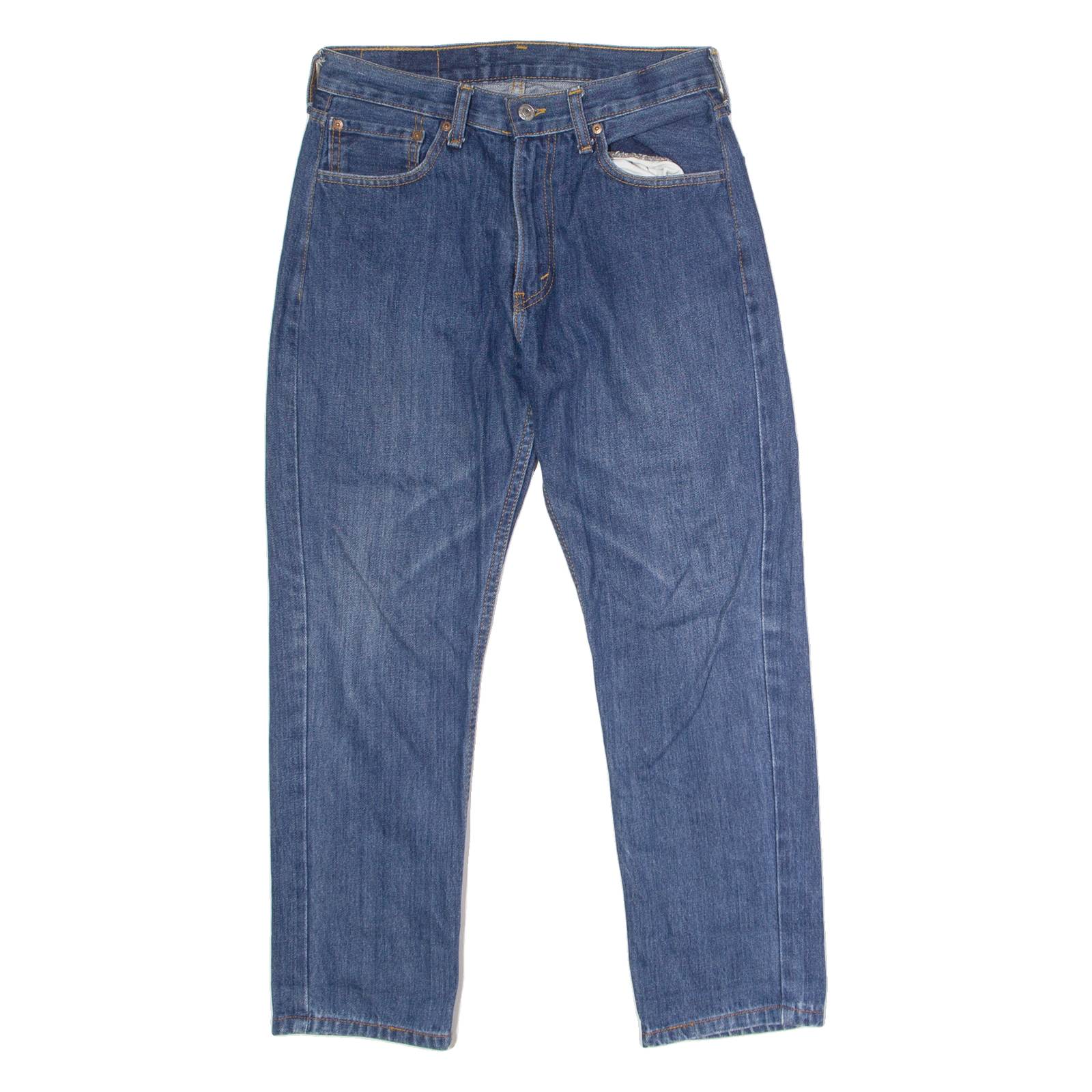 LEVI'S 505 Jeans Mens Blue Regular Straight W30 L25
