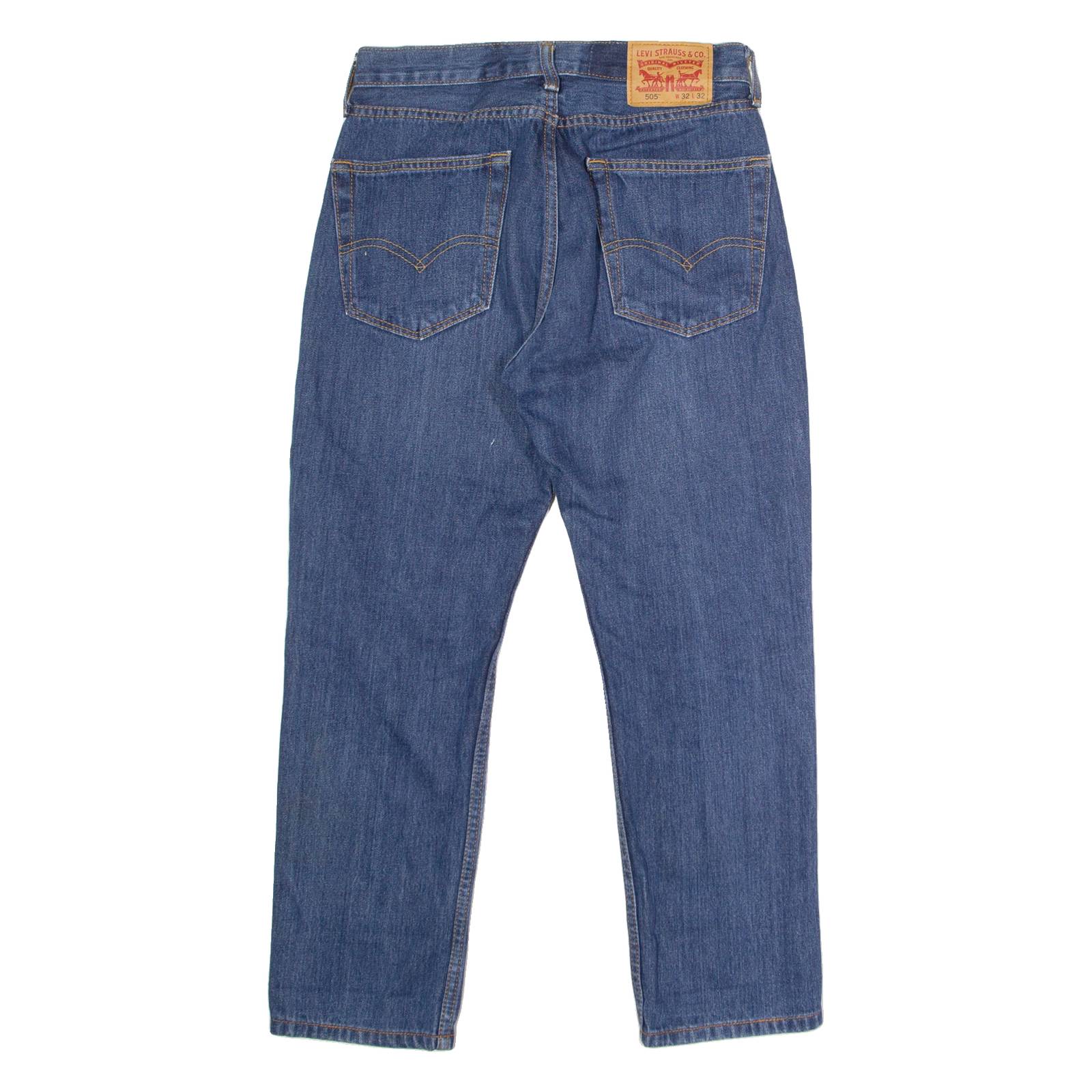 LEVI'S 505 Jeans Mens Blue Regular Straight W30 L25