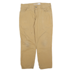 CARHARTT Mens Cotton Blend Beige Relaxed Fit Straight Leg Trousers W36 L30