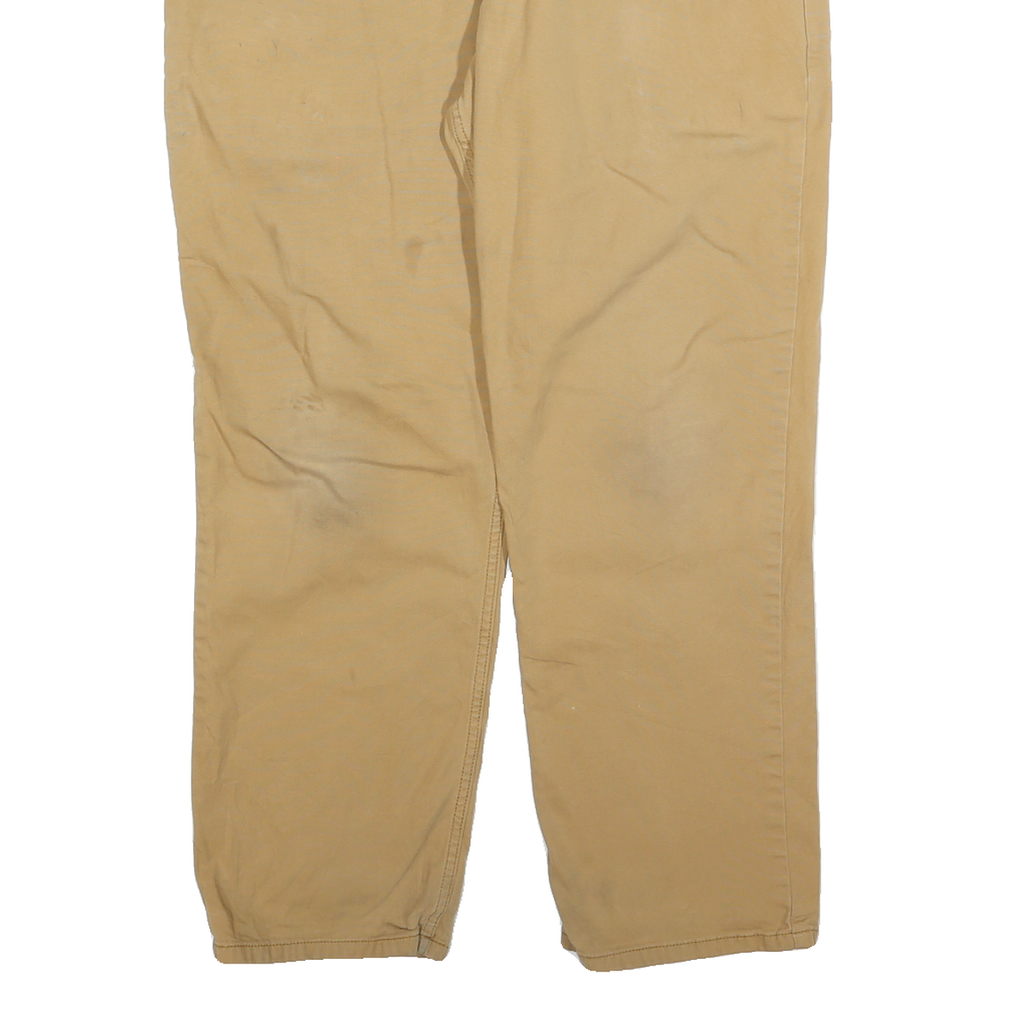 CARHARTT Mens Cotton Blend Beige Relaxed Fit Straight Leg Trousers W36 L30