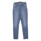 LEVI'S Womens Blue Slim Skinny Denim Medium Wash W26 L30 Slim Fit Zip Jeans