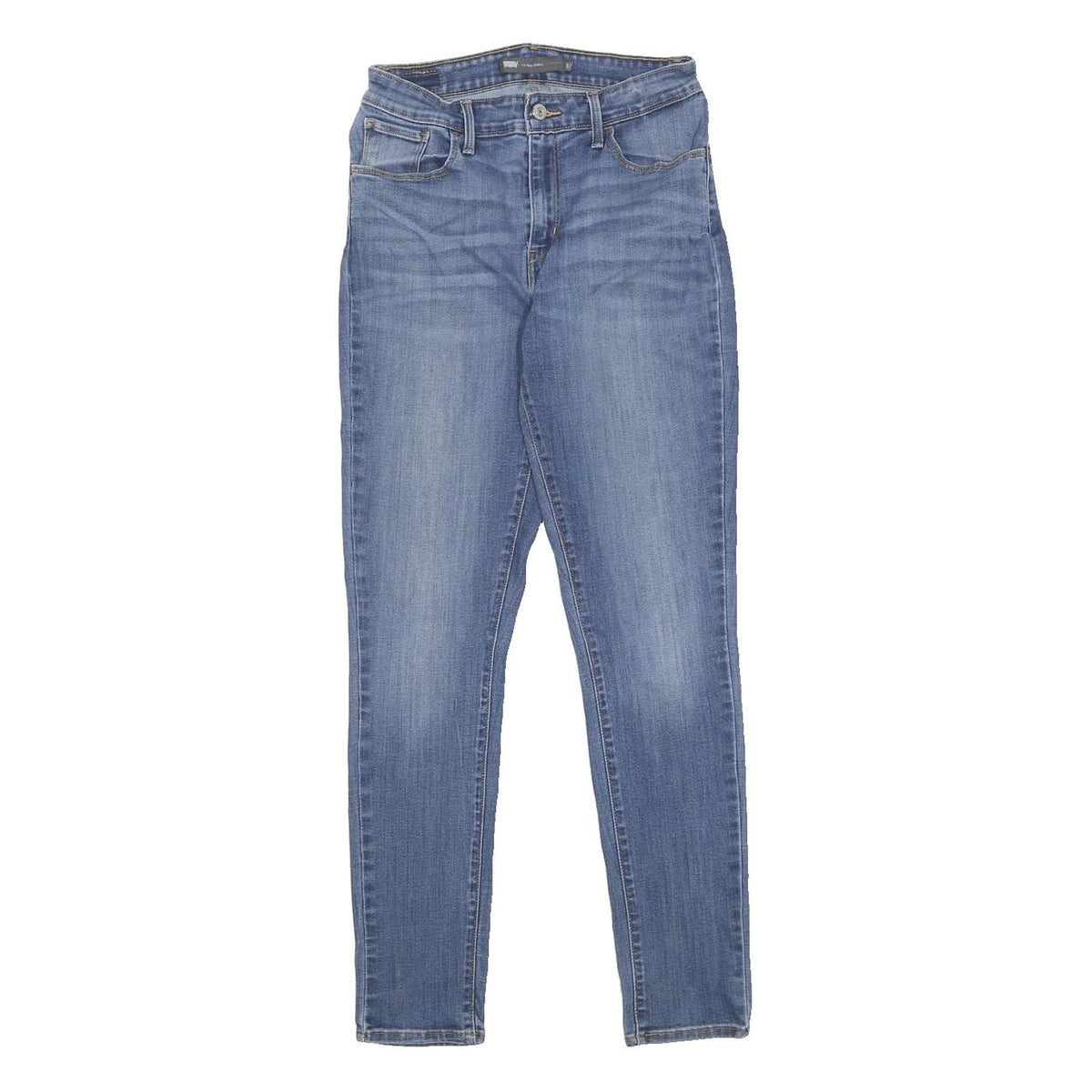 LEVI'S Womens Blue Slim Skinny Denim Medium Wash W26 L30 Slim Fit Zip Jeans