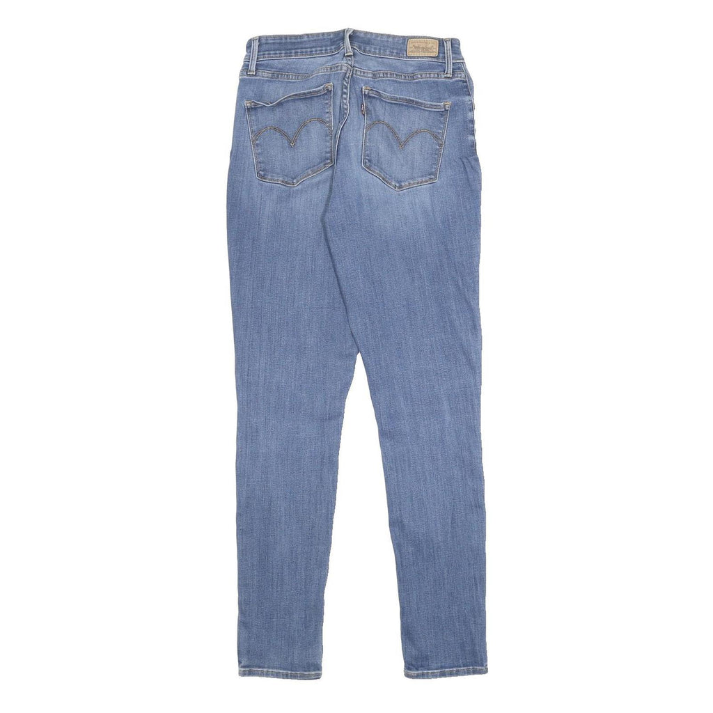 LEVI'S Womens Blue Slim Skinny Denim Medium Wash W26 L30 Slim Fit Zip Jeans