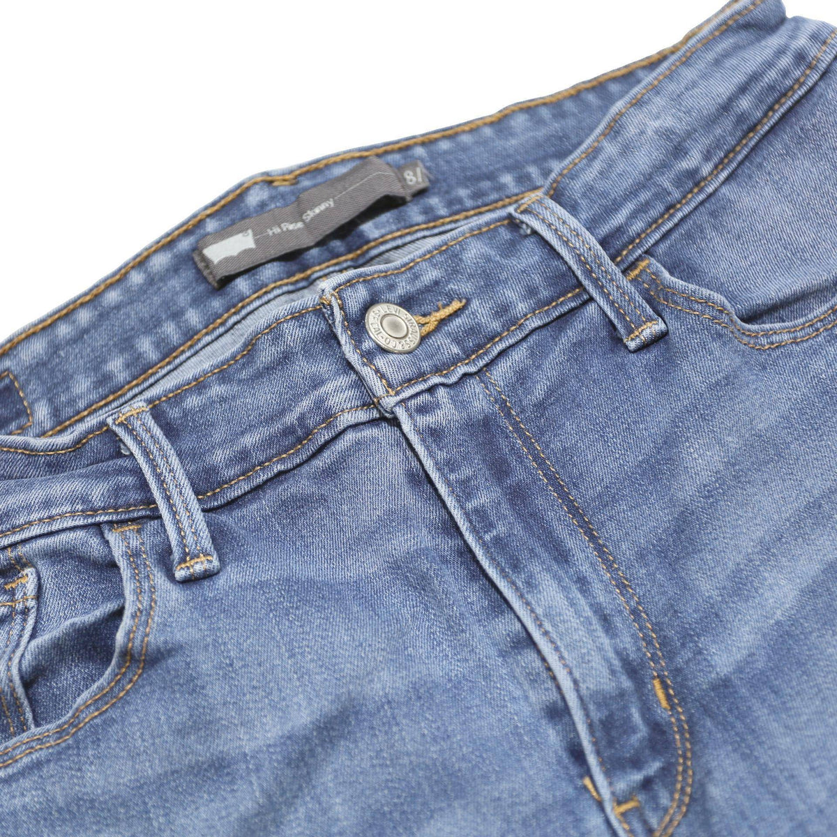 LEVI'S Womens Blue Slim Skinny Denim Medium Wash W26 L30 Slim Fit Zip Jeans