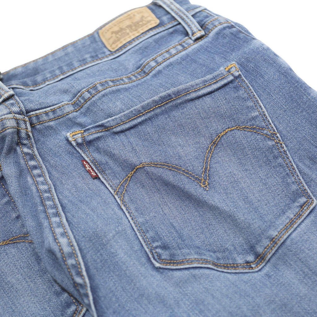 LEVI'S Womens Blue Slim Skinny Denim Medium Wash W26 L30 Slim Fit Zip Jeans