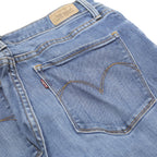 LEVI'S Womens Blue Slim Skinny Denim Medium Wash W26 L30 Slim Fit Zip Jeans