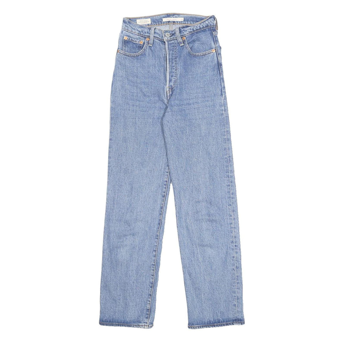 LEVI'S Ribcage Big E Womens Jeans Blue Regular Straight Denim Medium W24 L29