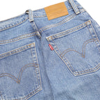 LEVI'S Ribcage Big E Womens Jeans Blue Regular Straight Denim Medium W24 L29