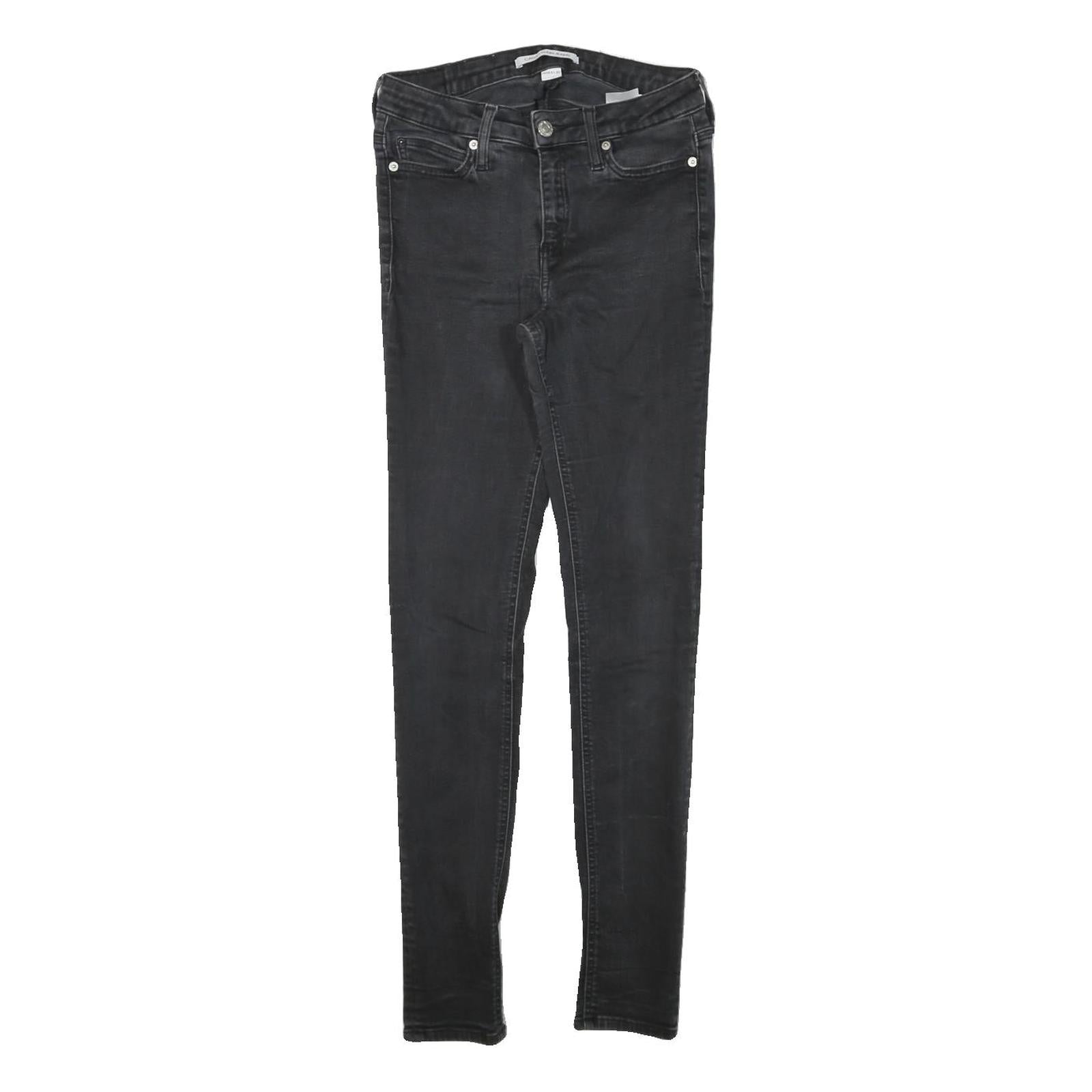 CALVIN KLEIN JEANS Womens Slim Black Denim Skinny Cotton Blend W24 L27 Stylish