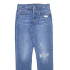 LEVI'S 501S Jeans Big E Distressed Mens Blue Skinny Straight W26 L30