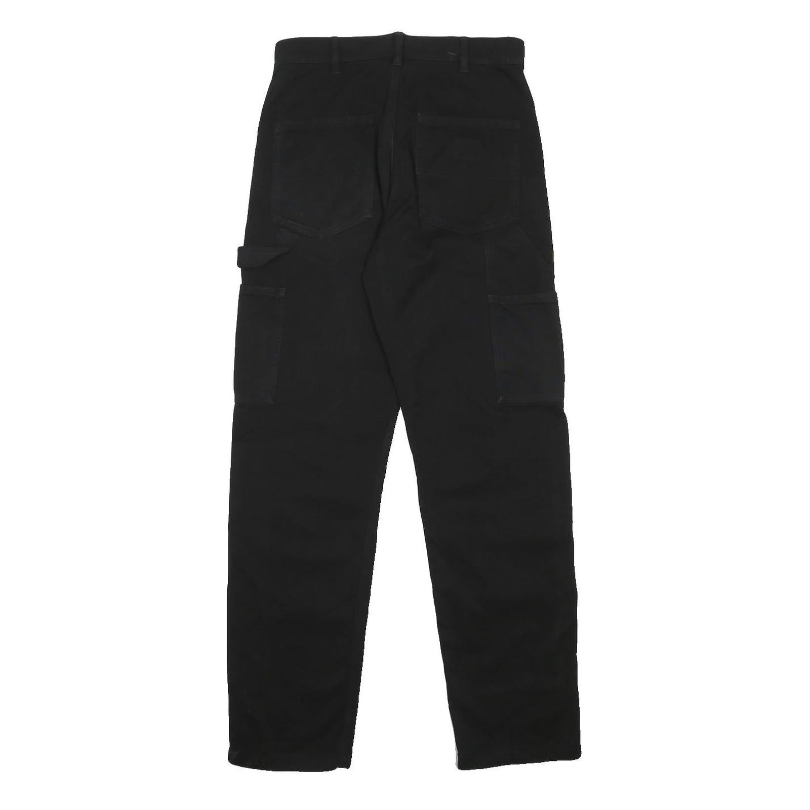 STAN RAY Womens Cotton Blend Black Slim Straight Trousers W28 L31 Zip Closure