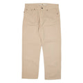 GO WEST Mens Trousers Beige Regular Straight W34 L27