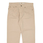 GO WEST Mens Trousers Beige Regular Straight W34 L27