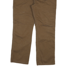 DICKIES Mens Relaxed Brown Jeans Denim W38 L28 Workwear Straight Cotton Blend