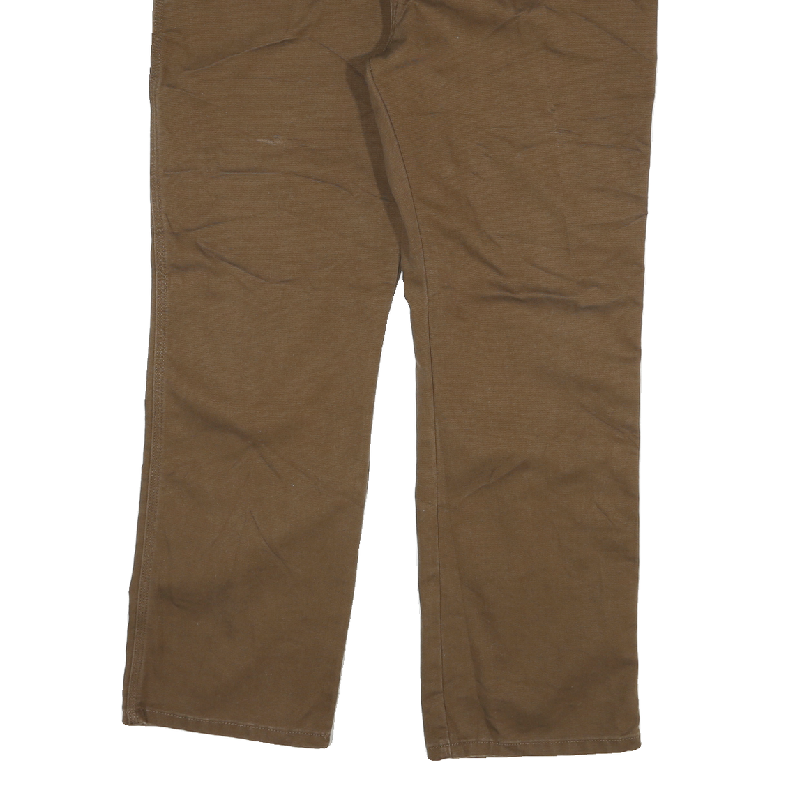 DICKIES Mens Relaxed Brown Jeans Denim W38 L28 Workwear Straight Cotton Blend