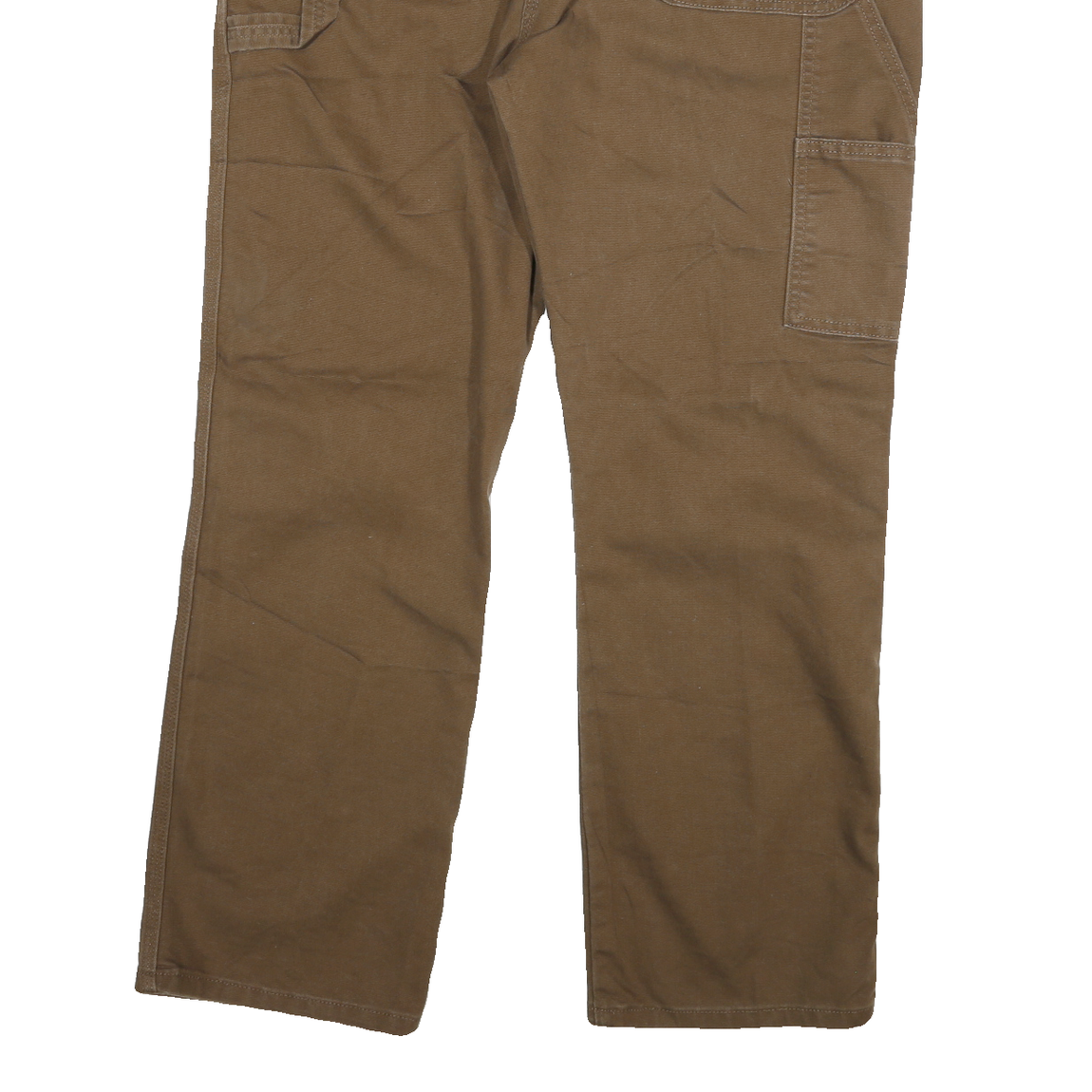 DICKIES Mens Relaxed Brown Jeans Denim W38 L28 Workwear Straight Cotton Blend