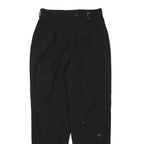 ZERRES Womens Wool Blend Black Relaxed Tapered Trousers W26 L28 Classic Style