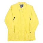 NAUTICA Womens Yellow Cotton Zip Jacket M Plain Casual Lightweight Outerwear