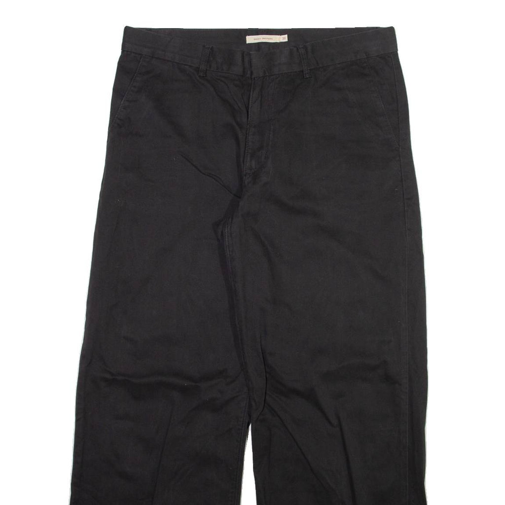 LEVI'S Womens Trousers Black Relaxed Straight W34 L30
