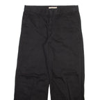 LEVI'S Womens Trousers Black Relaxed Straight W34 L30