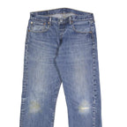 LEVI'S 501 Mens Jeans Blue Regular Straight Denim Medium W33 L30 Classic Button