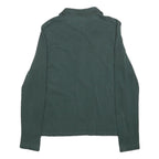 LACOSTE Womens Green Long Sleeve Plain S Logo Cotton Polo Shirt