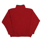 FADED GLORY Mens Red Plain Pullover Jumper Half Zip XL Polyester Casual