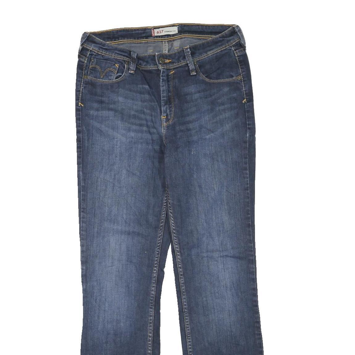LEVI'S 627 Womens Jeans Blue Regular Straight Denim Medium W32 L32