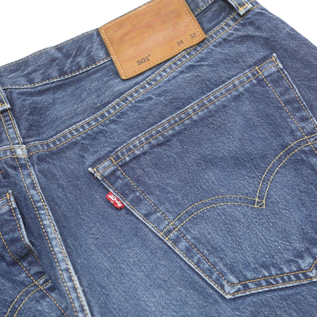 LEVI'S 501 BIG E Mens Jeans Blue Regular Straight Denim Medium W34 L29 Classic