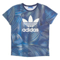 ADIDAS Womens T-Shirt Blue UK 6