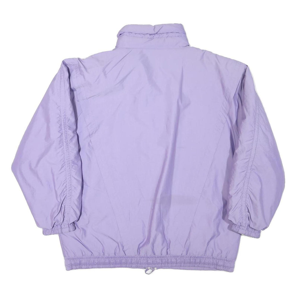 ALPIN Womens Purple Outdoor Jacket L Polyester Blend Plain Zip Lightweight