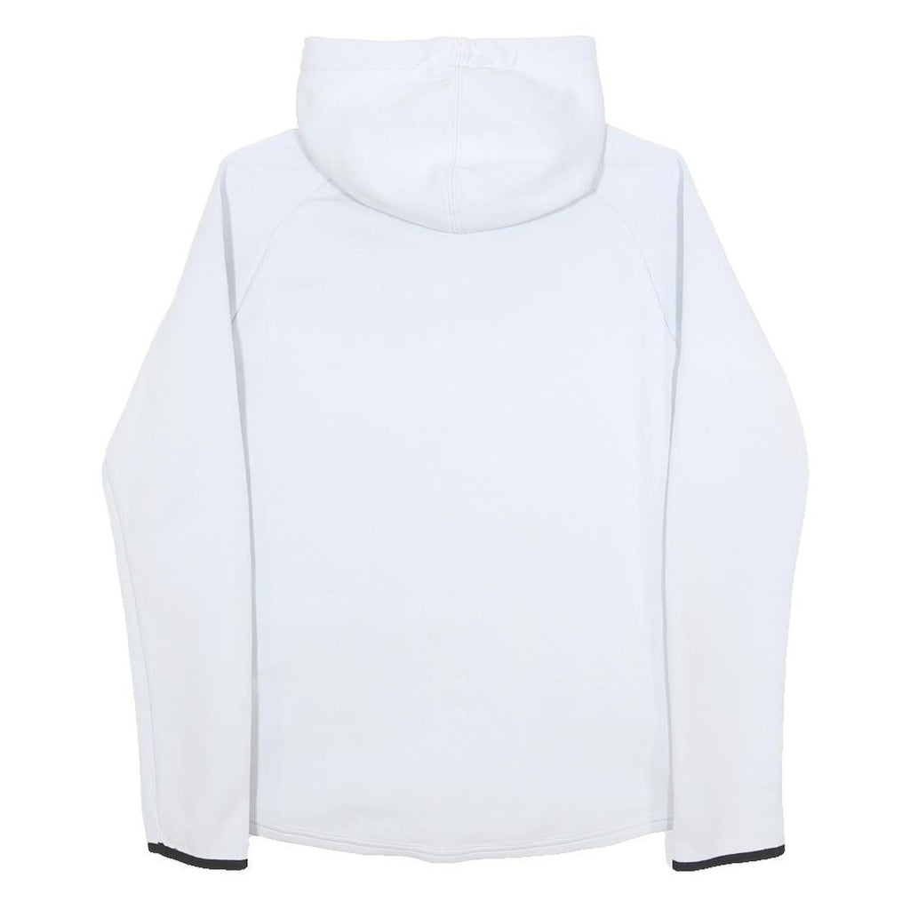 PUMA Womens White Full Zip Hoodie M Cotton Blend Casual Sportswear