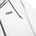 PUMA Womens White Full Zip Hoodie M Cotton Blend Casual Sportswear