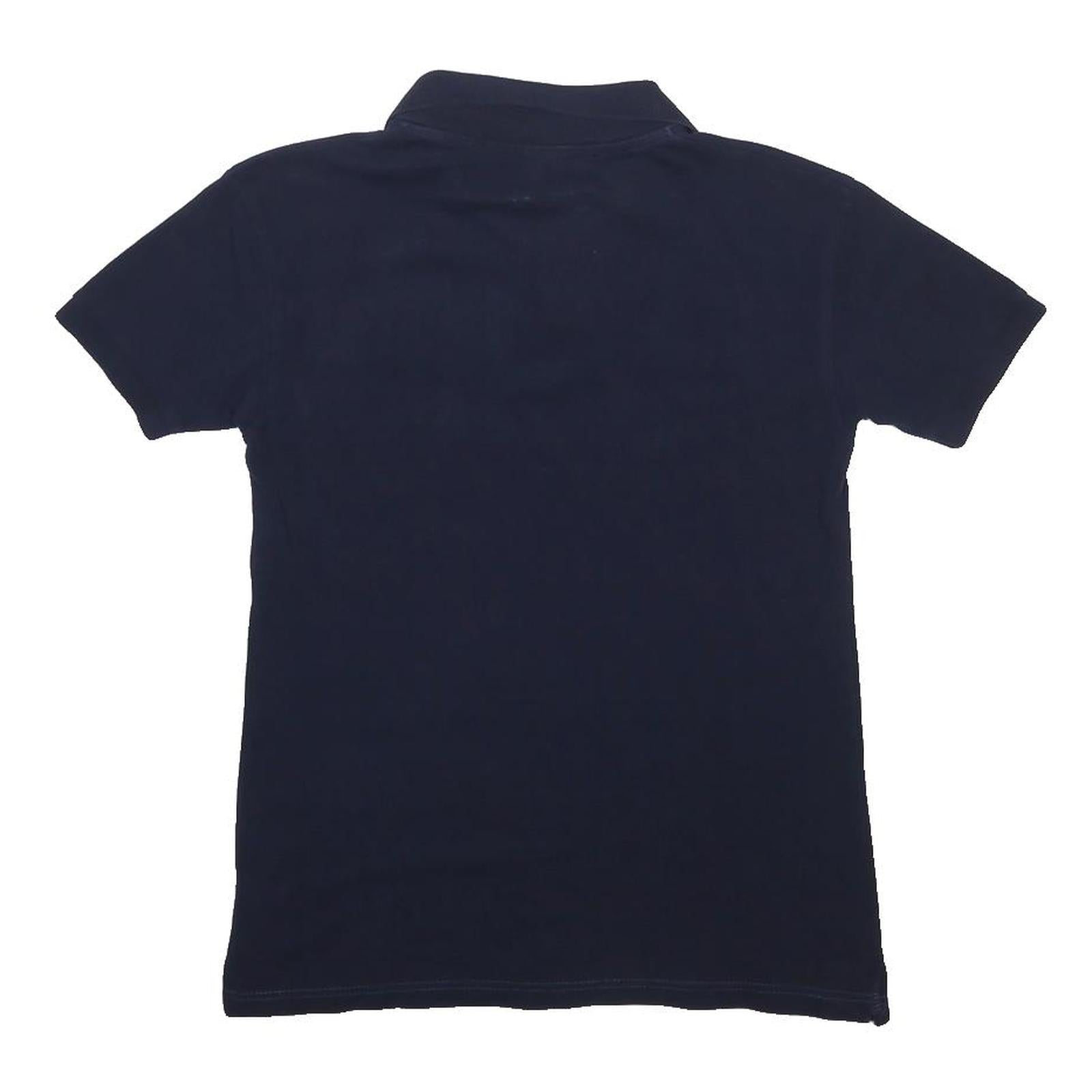 LA MARTINA Boys Navy Blue Polo Shirt L Cotton Blend Short Sleeve Basic