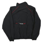 REEBOK Mens Black & Red Track Jacket XL Polyester Sport Casual Zip