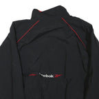 REEBOK Mens Black & Red Track Jacket XL Polyester Sport Casual Zip