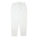 TEDDYS Womens Cotton Blend White Relaxed Tapered Trousers W30 L29 Casual Comfort