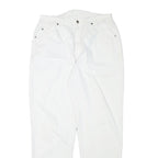 TEDDYS Womens Cotton Blend White Relaxed Tapered Trousers W30 L29 Casual Comfort