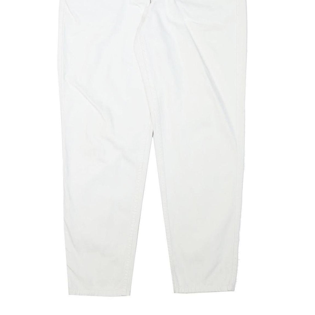 TEDDYS Womens Cotton Blend White Relaxed Tapered Trousers W30 L29 Casual Comfort