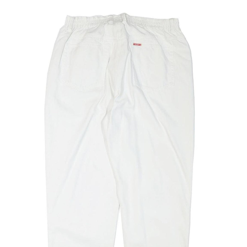 TEDDYS Womens Cotton Blend White Relaxed Tapered Trousers W30 L29 Casual Comfort