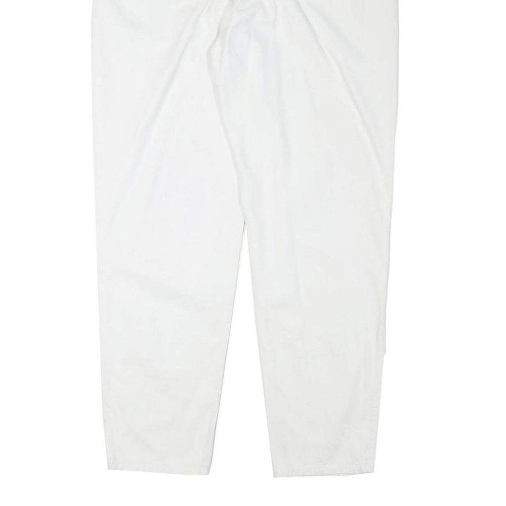 TEDDYS Womens Cotton Blend White Relaxed Tapered Trousers W30 L29 Casual Comfort