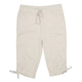 CROFT & BARROW Womens Shorts Cream Casual UK 14 W32 Cotton Blend Drawstring