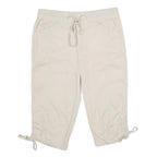 CROFT & BARROW Womens Shorts Cream Casual UK 14 W32 Cotton Blend Drawstring
