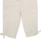 CROFT & BARROW Womens Shorts Cream Casual UK 14 W32 Cotton Blend Drawstring