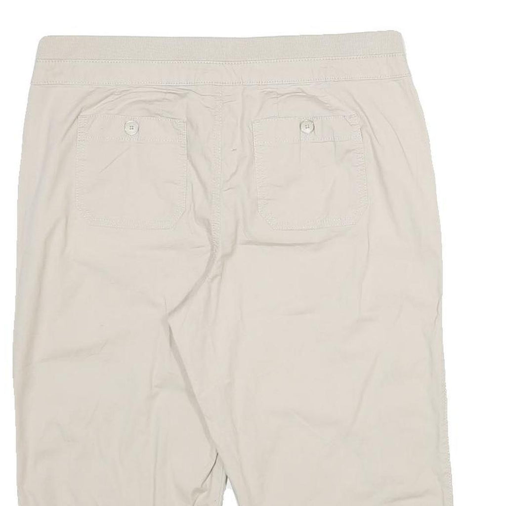 CROFT & BARROW Womens Shorts Cream Casual UK 14 W32 Cotton Blend Drawstring