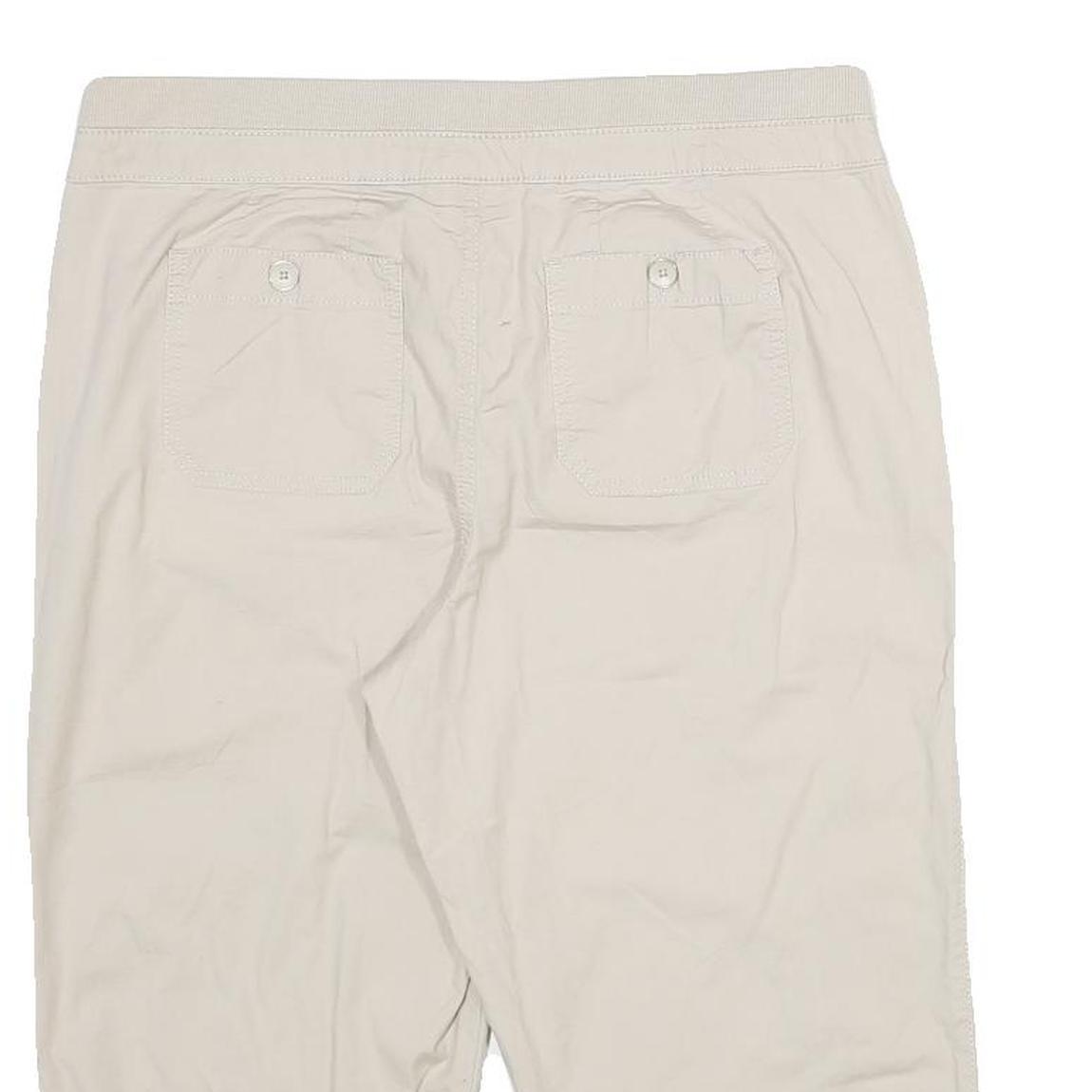 CROFT & BARROW Womens Shorts Cream Casual UK 14 W32 Cotton Blend Drawstring