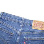 LEVI'S Womens Regular Fit Blue Denim Cotton Blend Jeans W34 L29 Classic Button