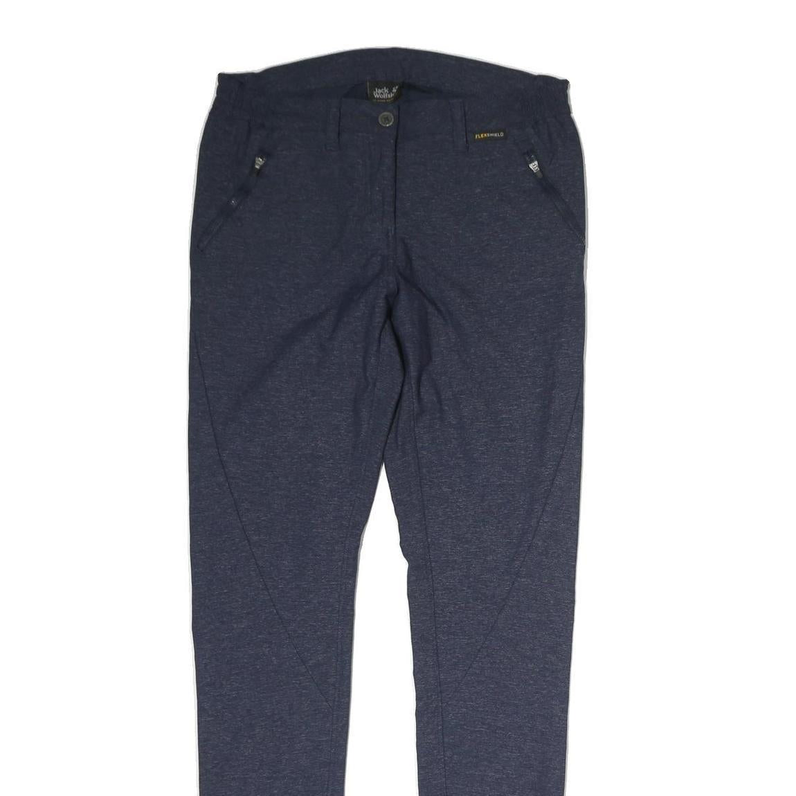 JACK WOLFSKIN Mens Cotton Blend Blue Regular Fit Tapered Trousers W30 L33