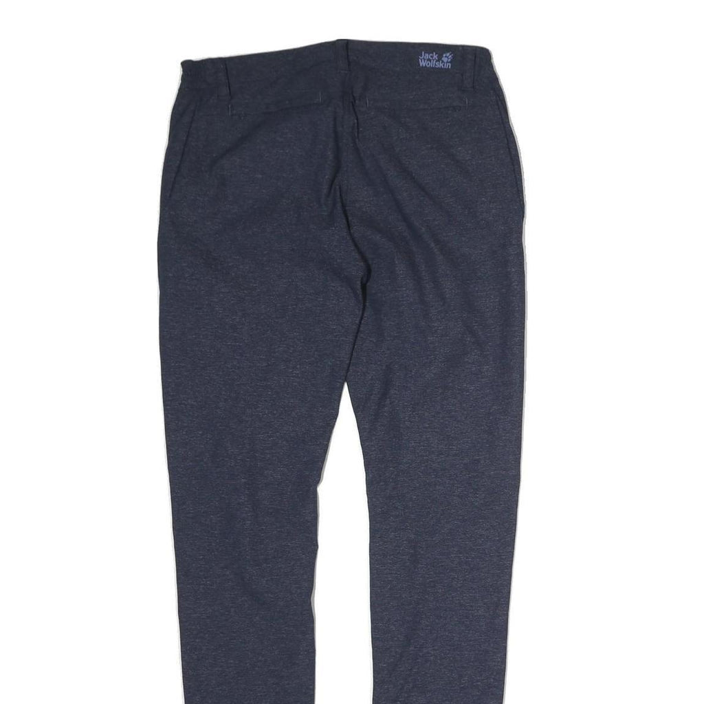 JACK WOLFSKIN Mens Cotton Blend Blue Regular Fit Tapered Trousers W30 L33